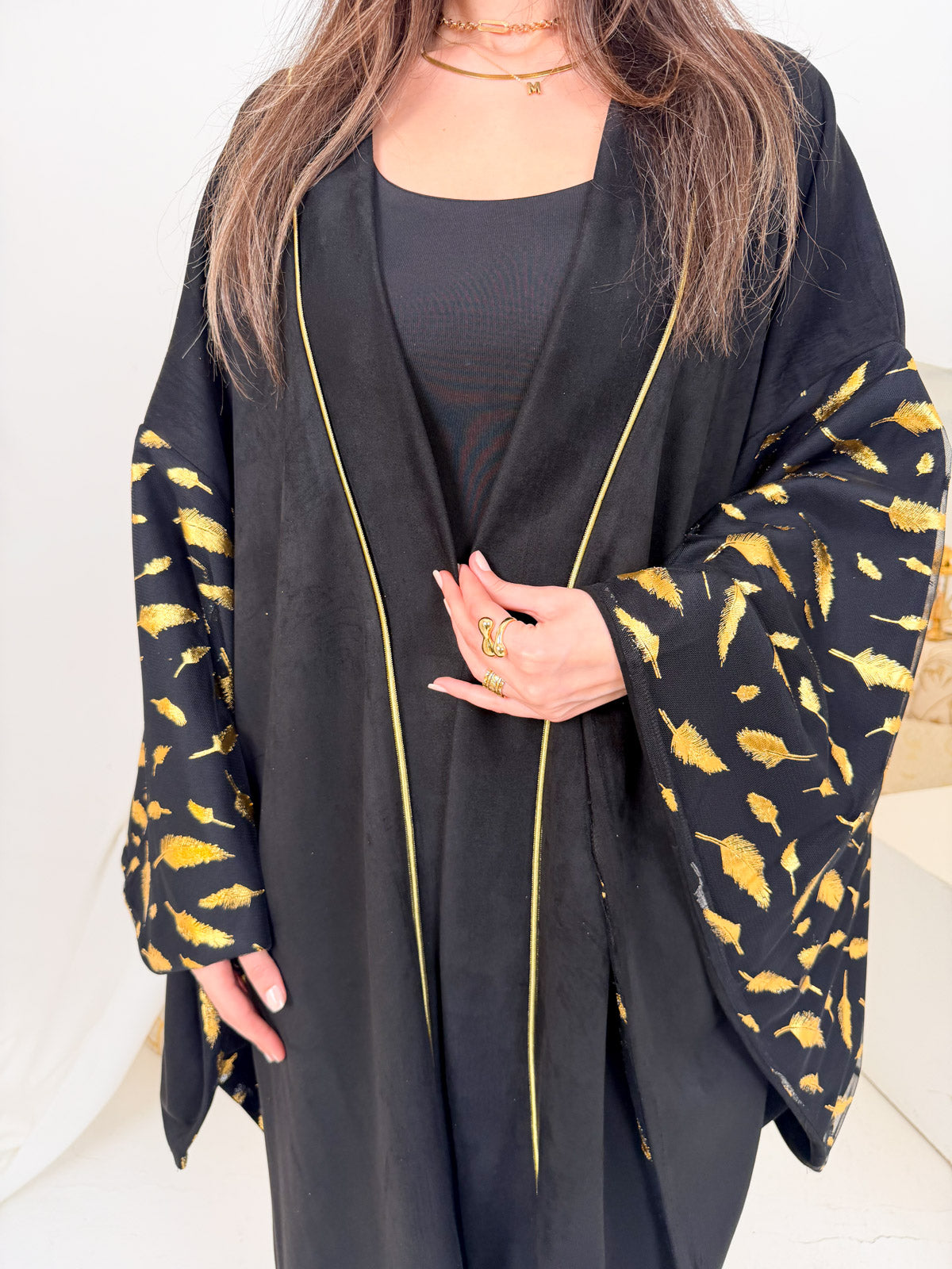 Black Suede Kaftan
