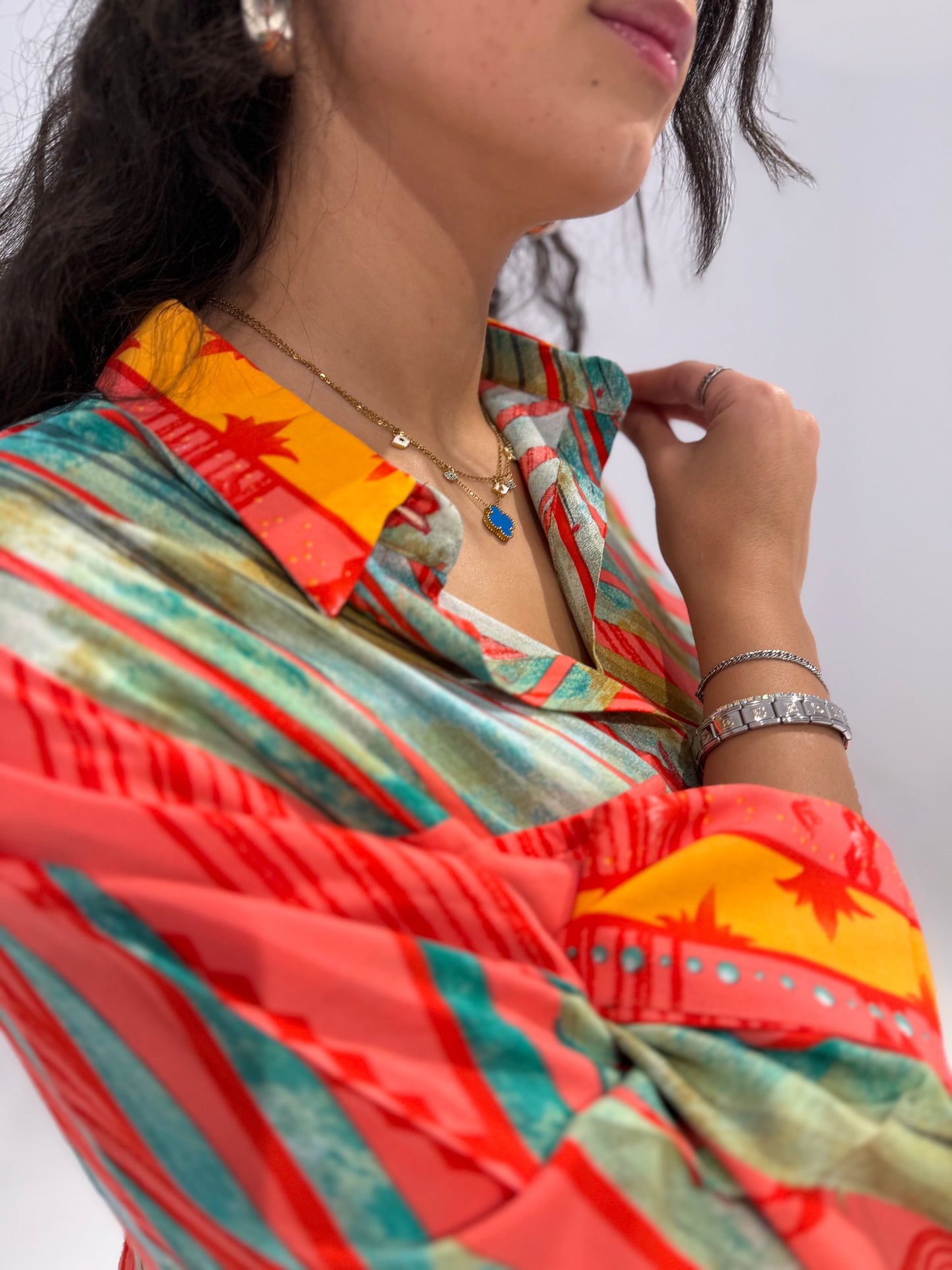 Palmy Dress in Orange Watermelon