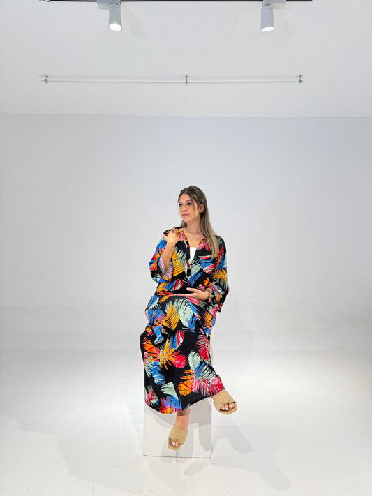 Tropical Dress in Black