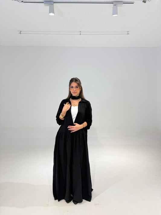 Ruffle Dress in Black