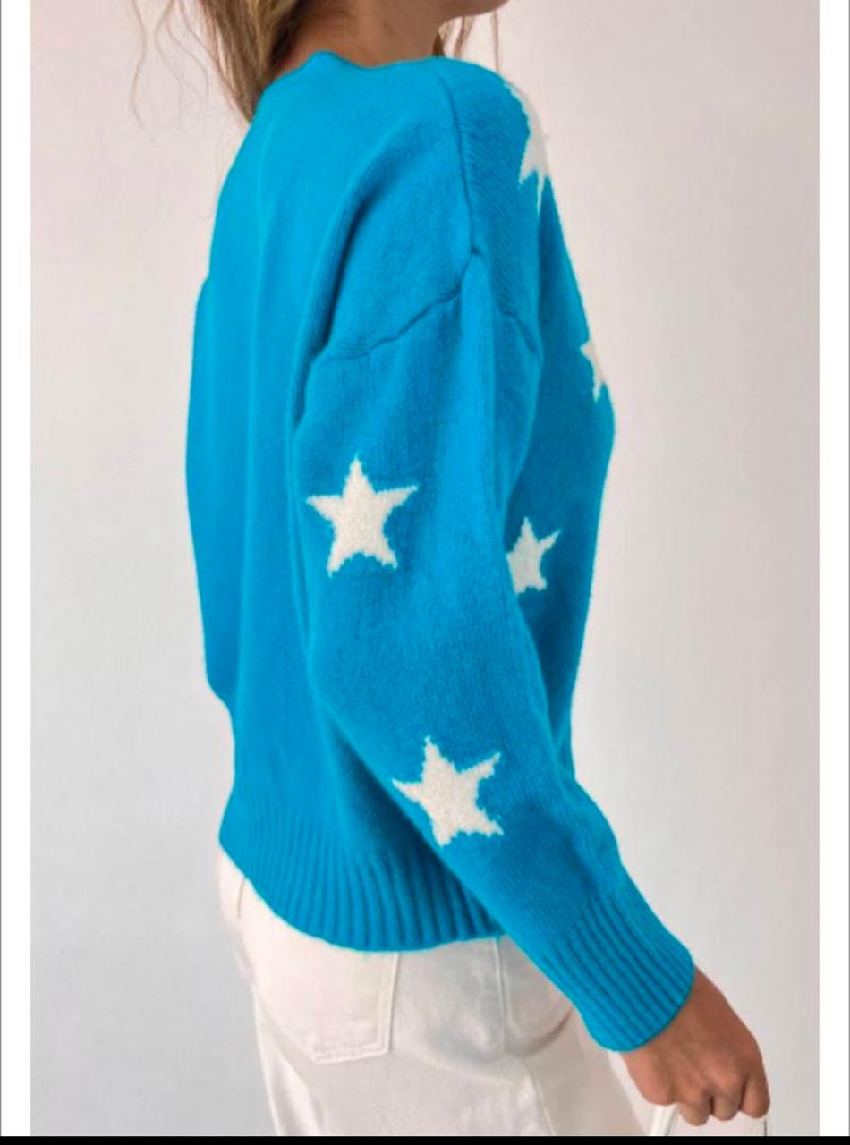 Wool Pullover with Stars