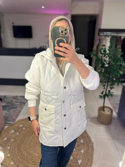 White Jacket Waterproof * Melton