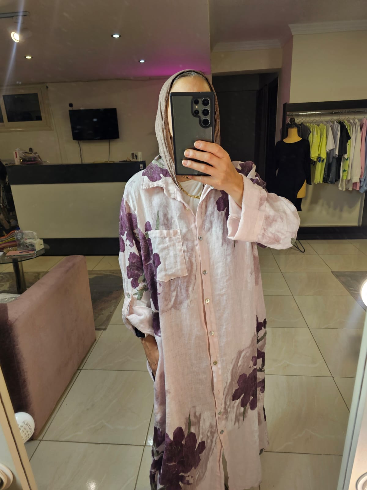 Italian Linen Pink Dress