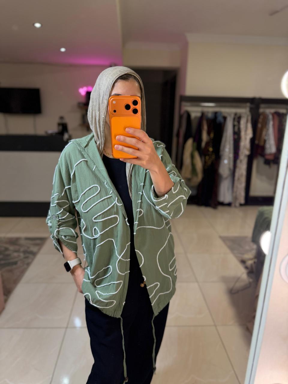 Embroidered linen shirt