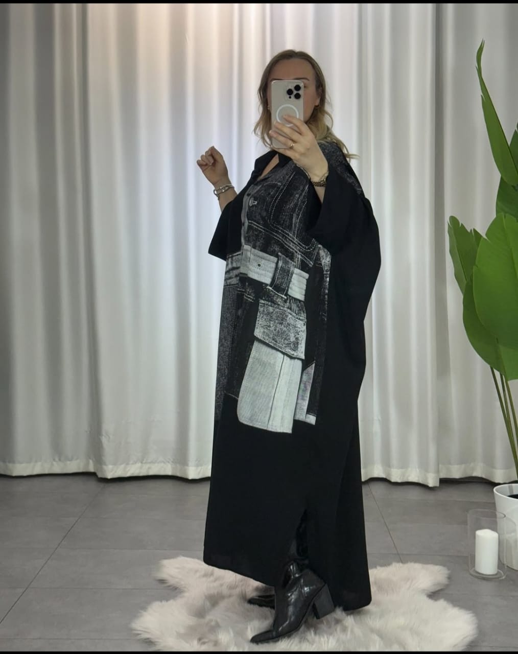 Turkish Dress Black & Gray Jeans