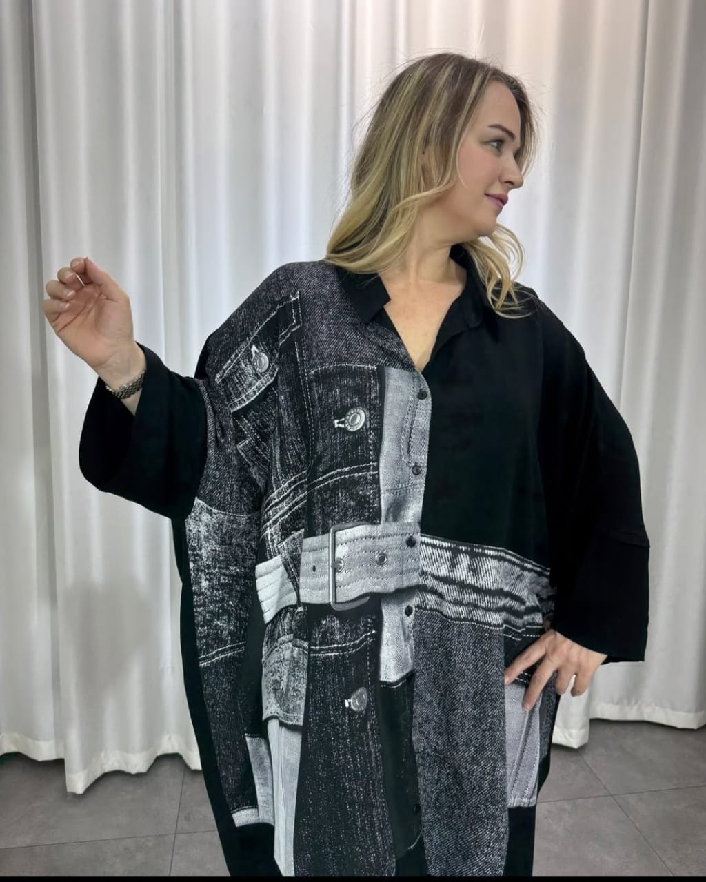 Turkish Dress Black & Gray Jeans
