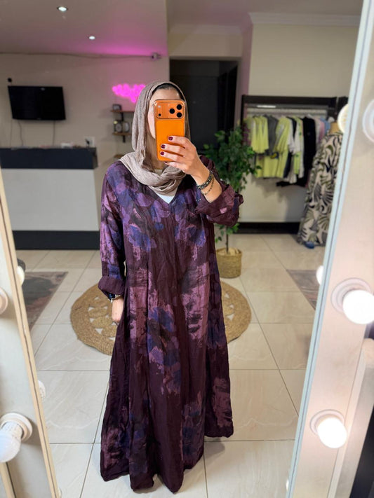 Italian Purple Floral Dress