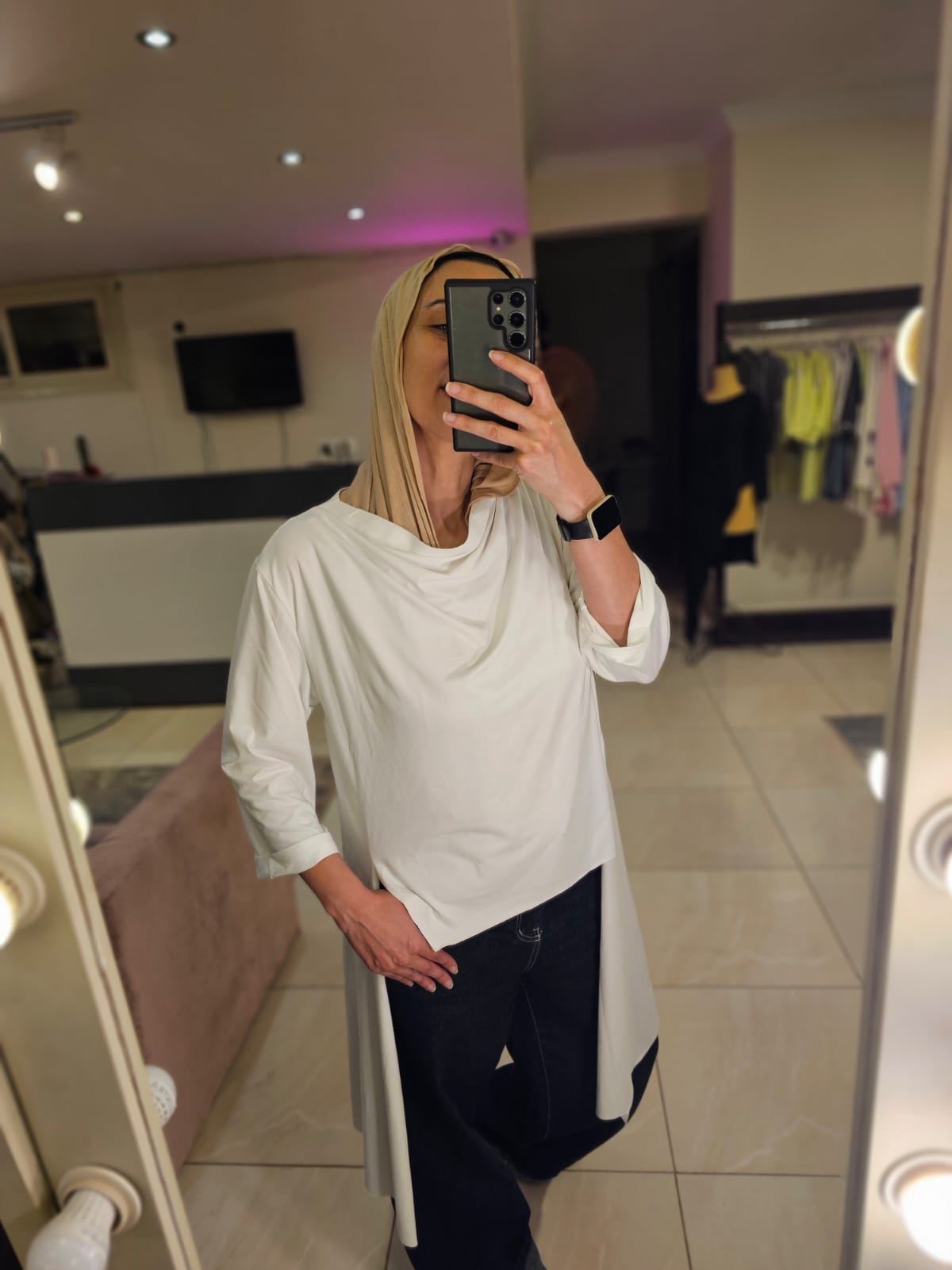 High low White Top