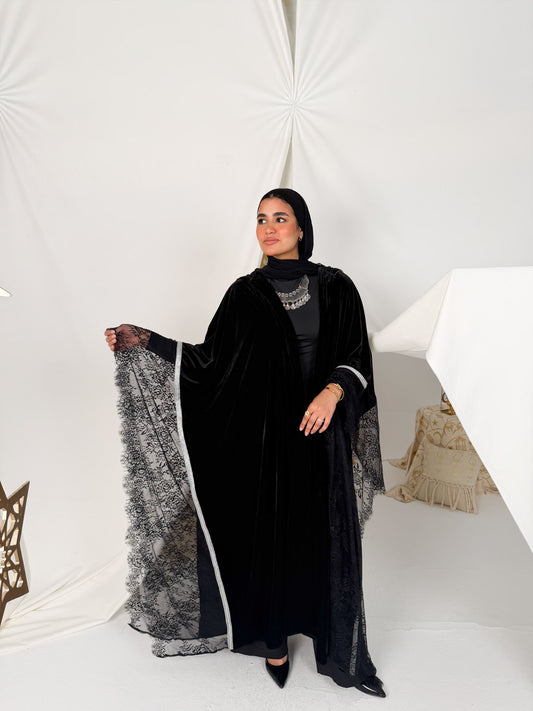 black lace kaftan