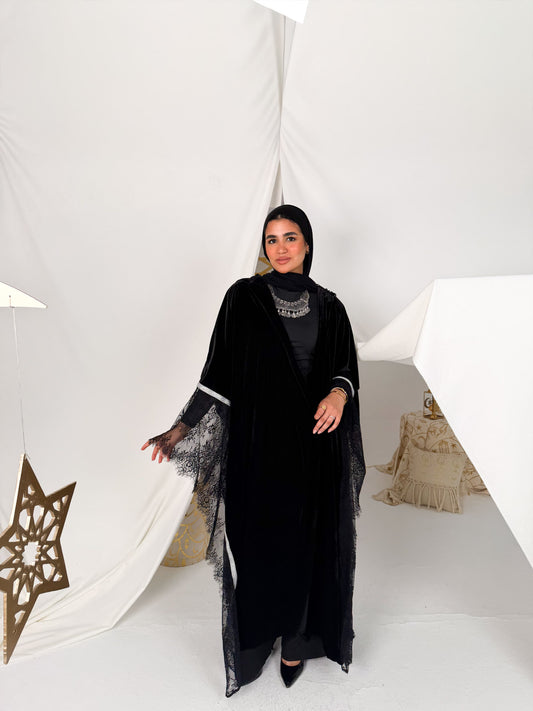 black lace kaftan