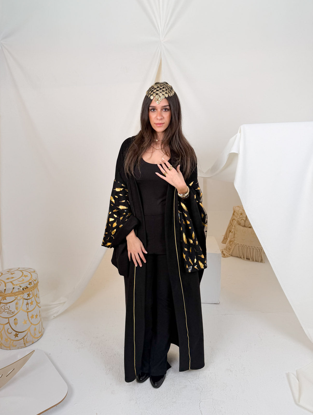 Black Suede Kaftan