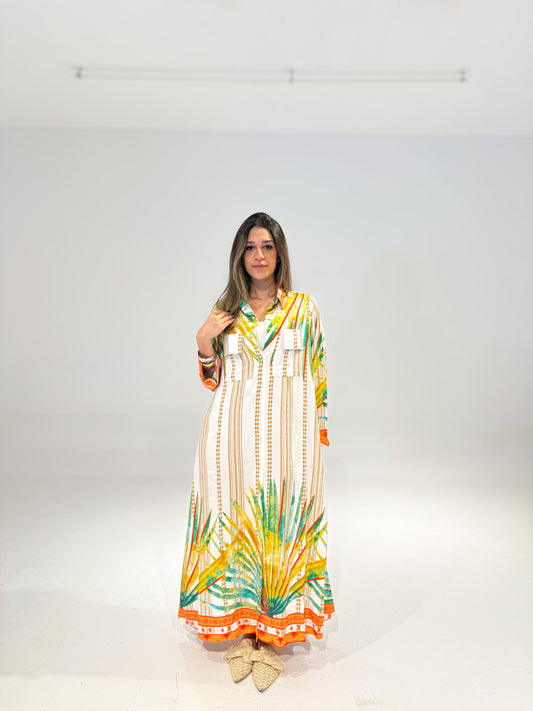 Palmy Dress in White