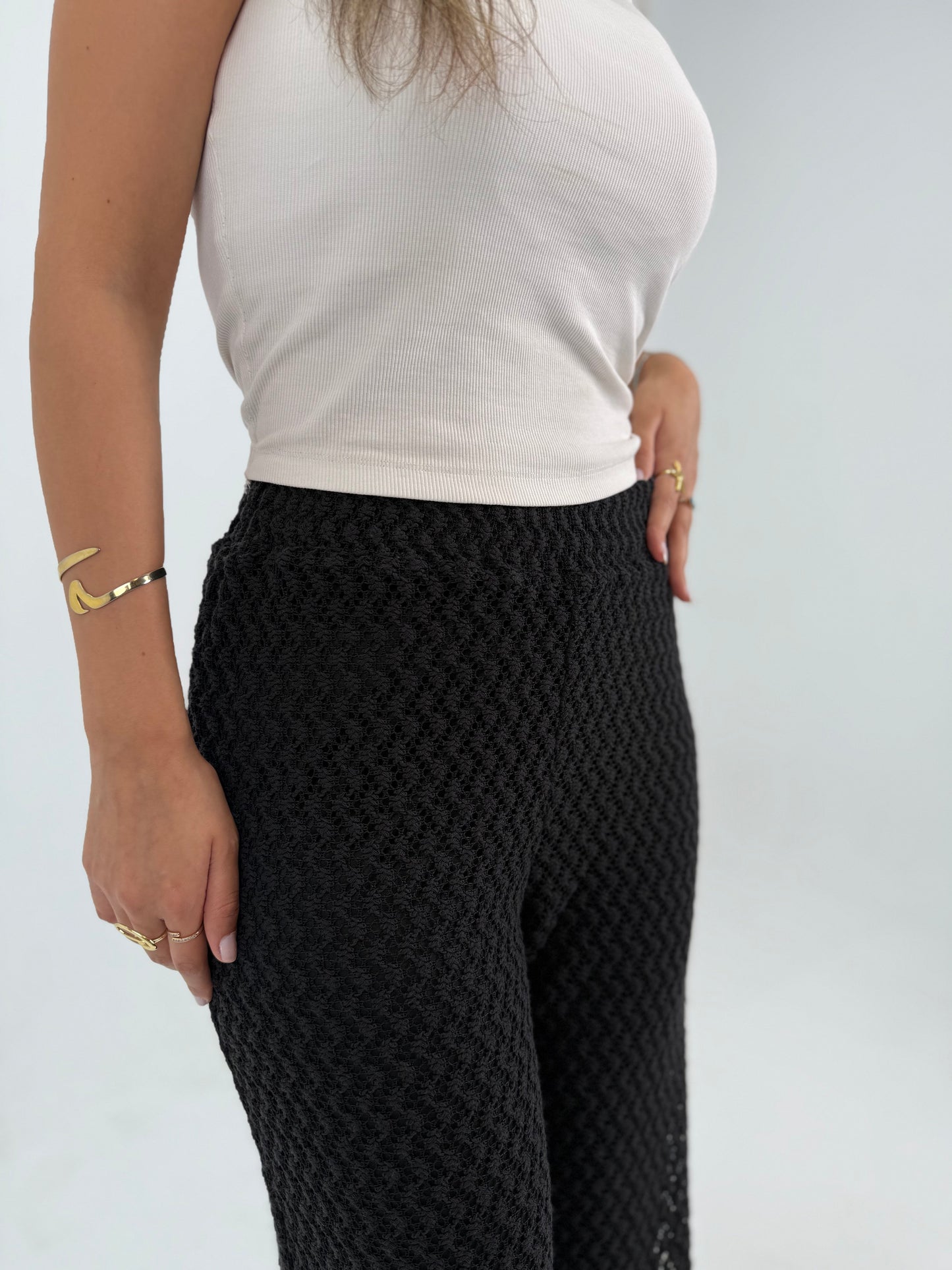 Knitted Pants in Black