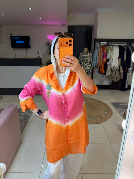 Pineapple Pink & Orange Shirt