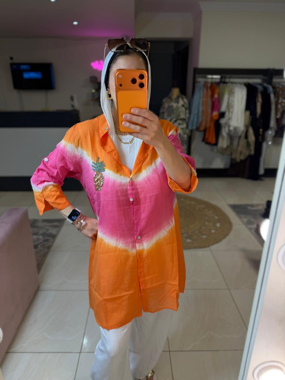 Pineapple Pink & Orange Shirt