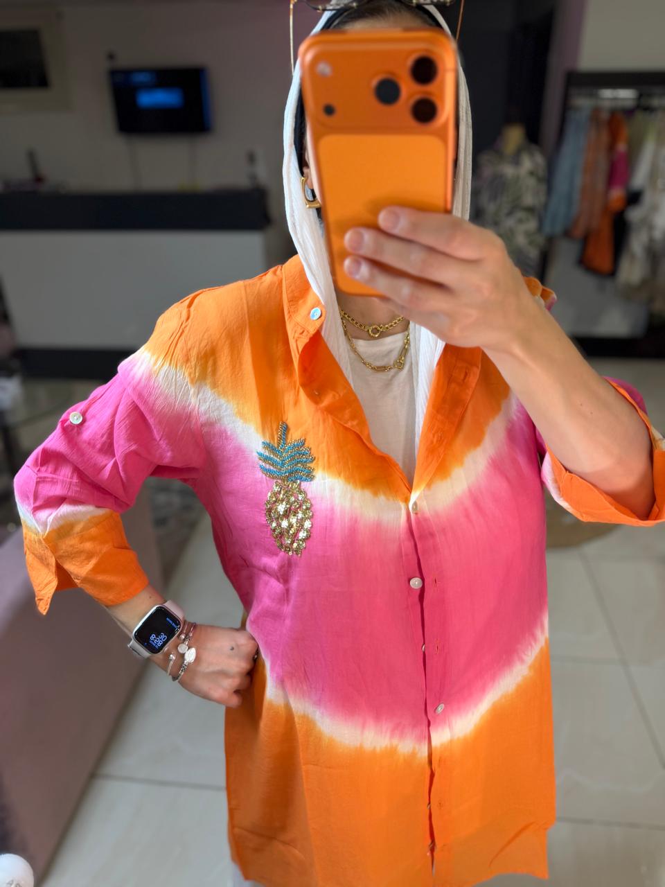 Pineapple Pink & Orange Shirt