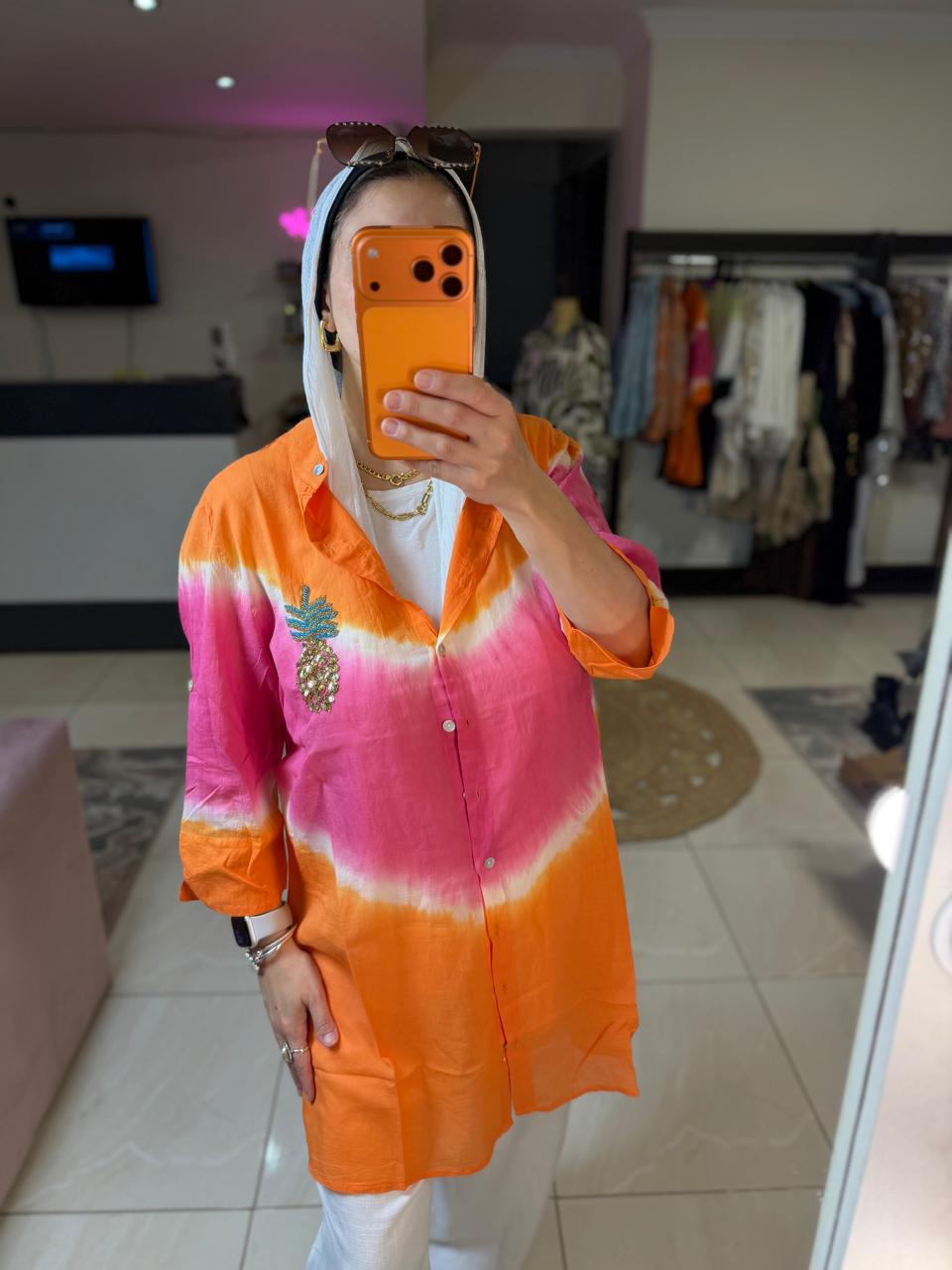 Pineapple Pink & Orange Shirt