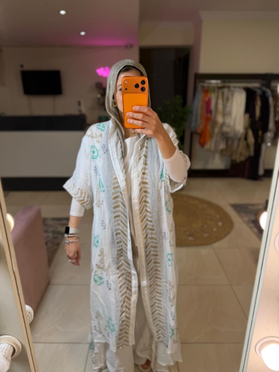 Indian White Cardigan