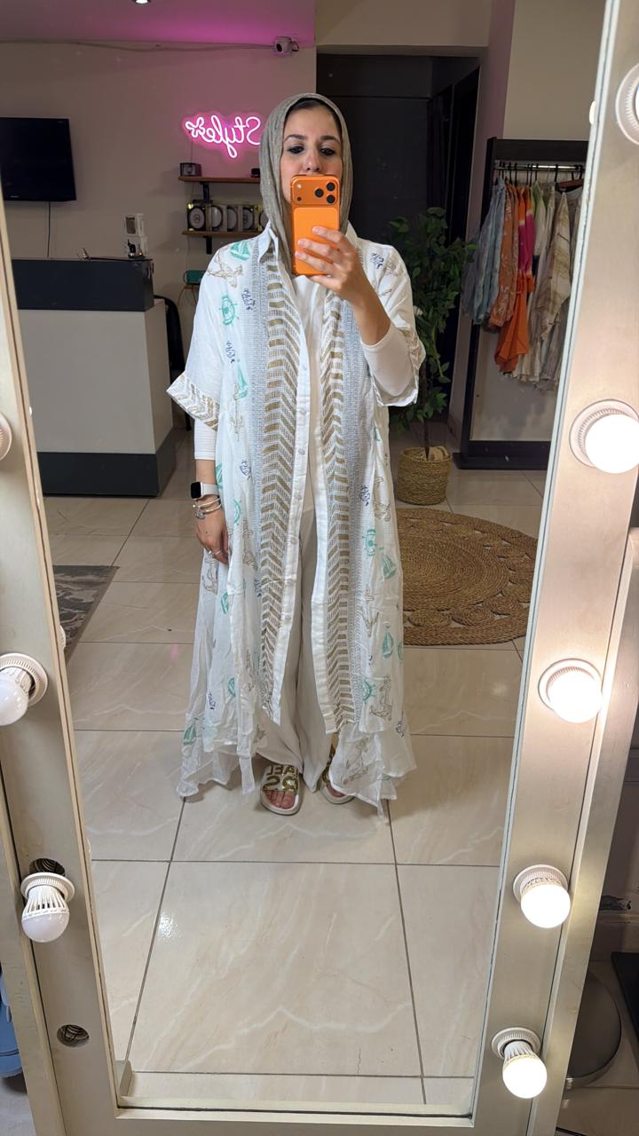 Indian White Cardigan