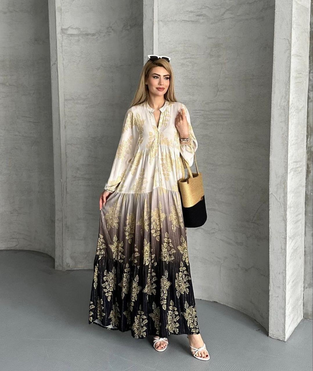 Turkish Dress Ombre Gray