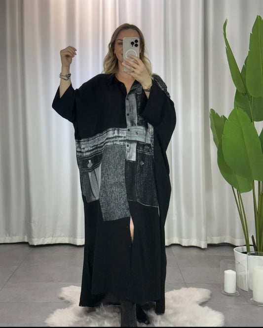 Turkish Dress Black & Gray Jeans
