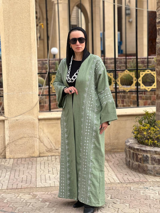 Linen Green Kaftan
