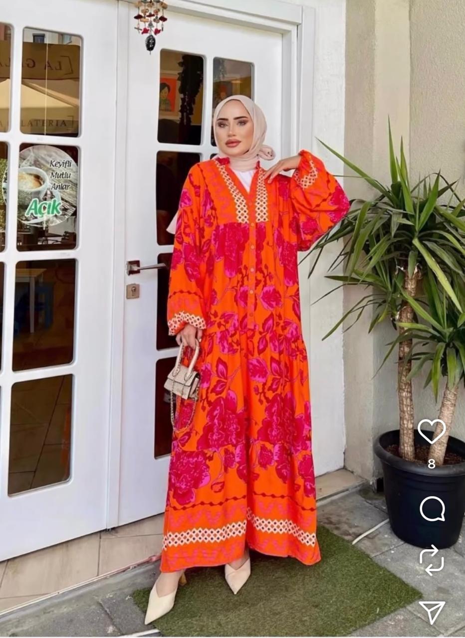Turkish Orange Dress