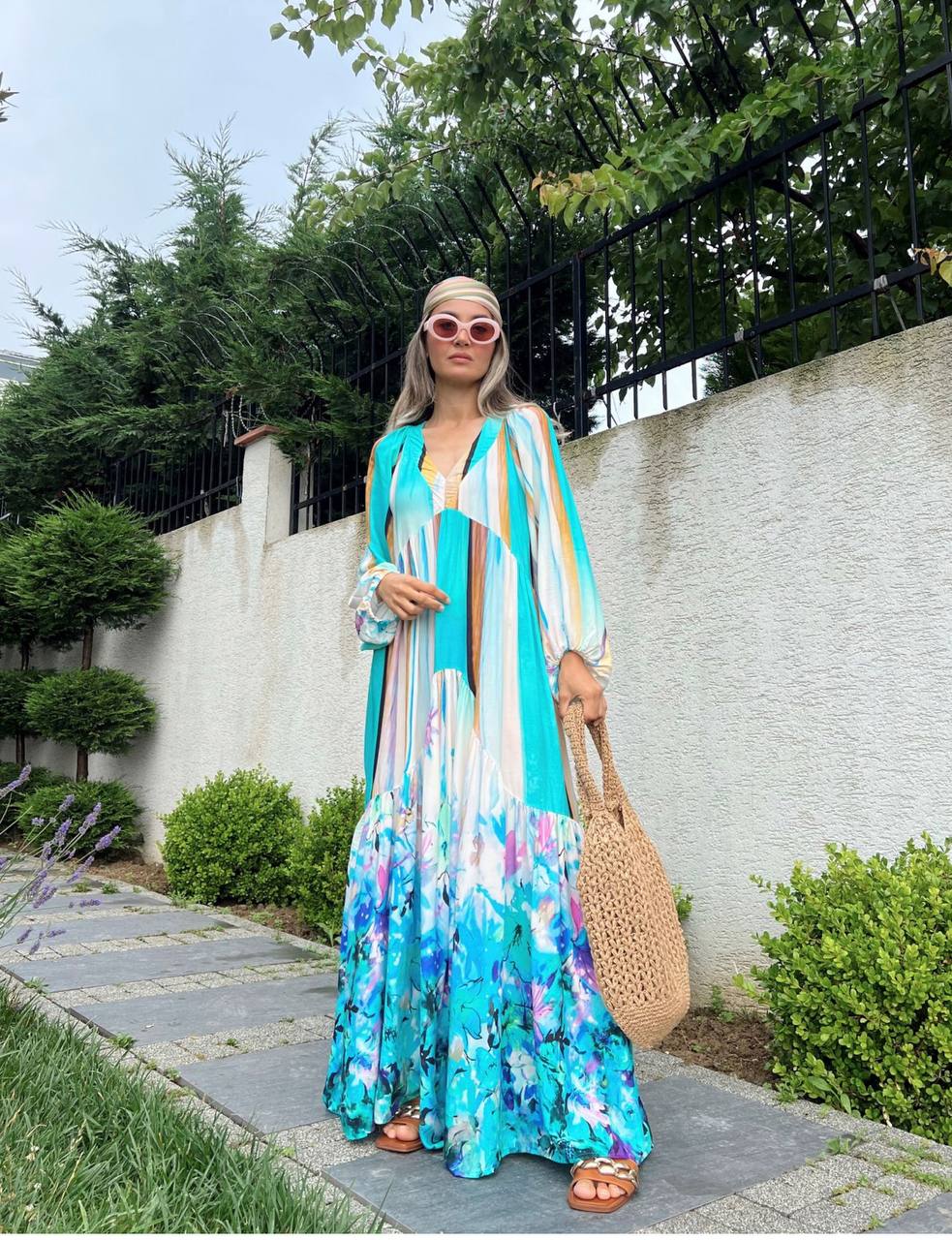 Turkish Casual Floral Dress