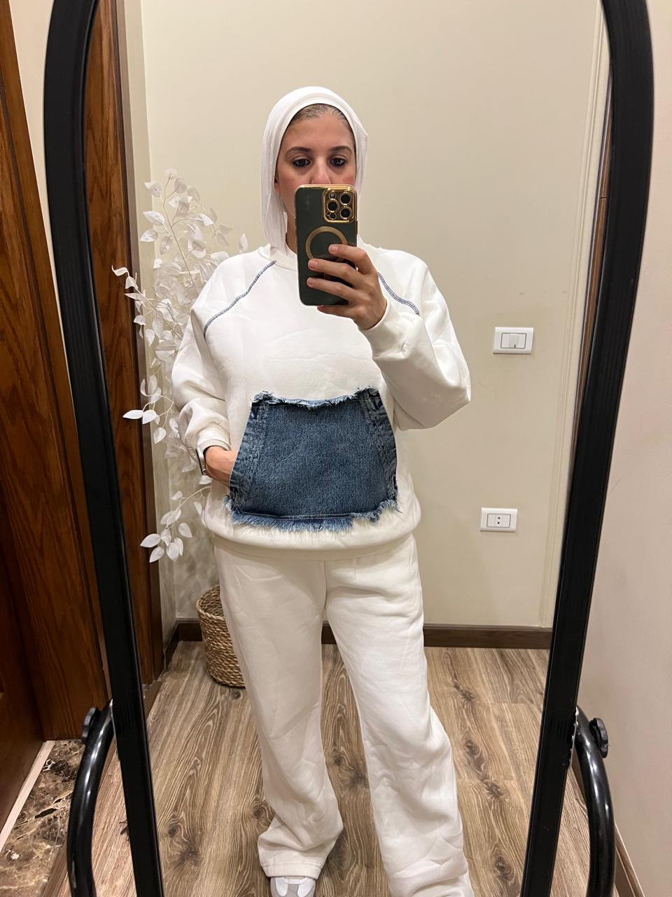 Melton Set with Demin Pocket