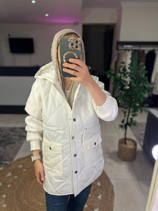 White Jacket Waterproof * Melton