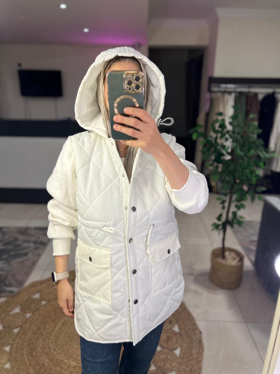 White Jacket Waterproof * Melton