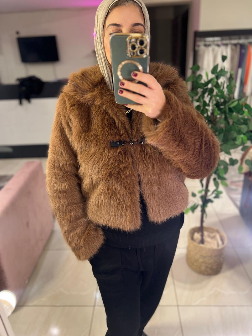 Brown fur jacket