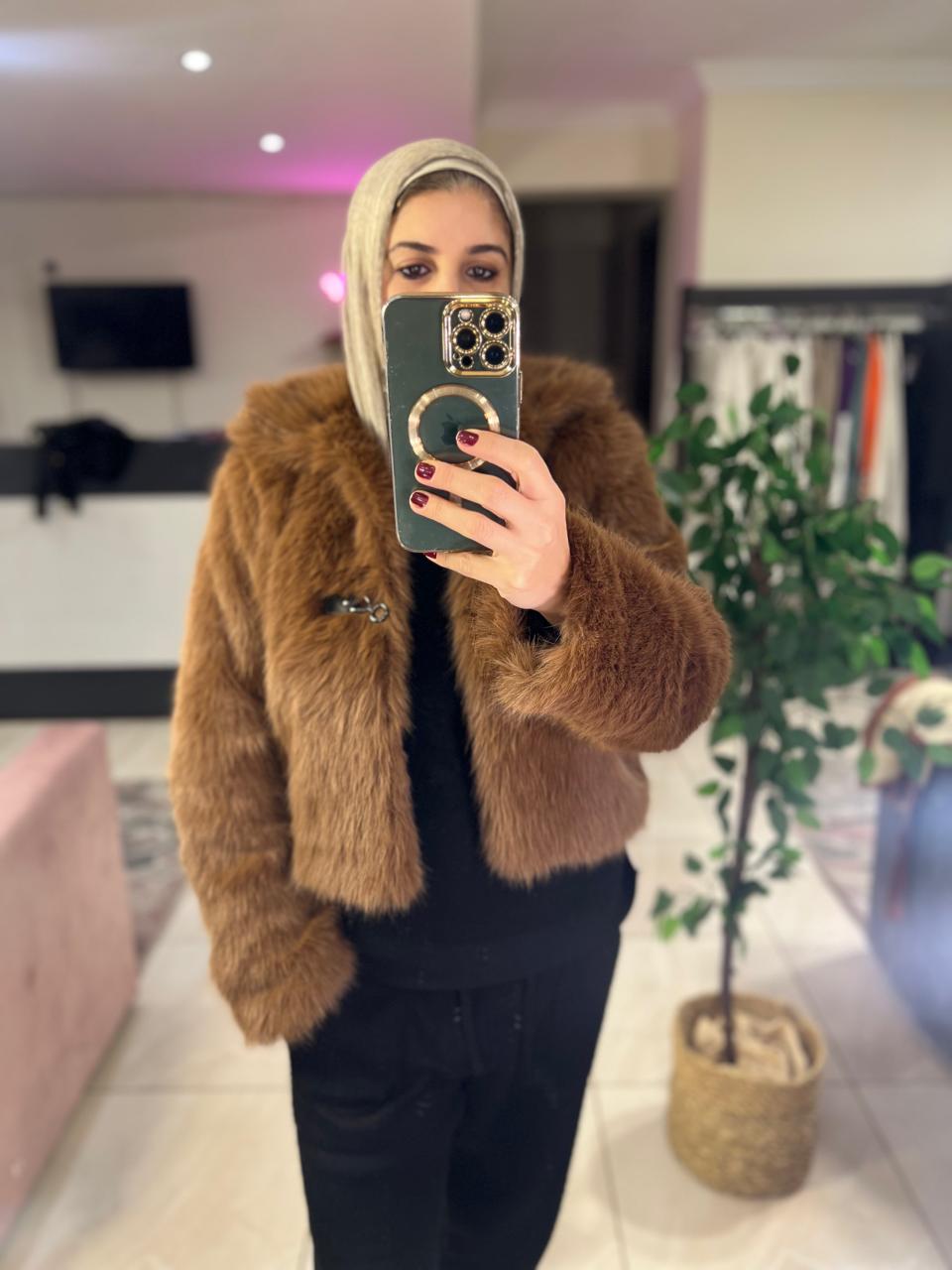 Brown fur jacket