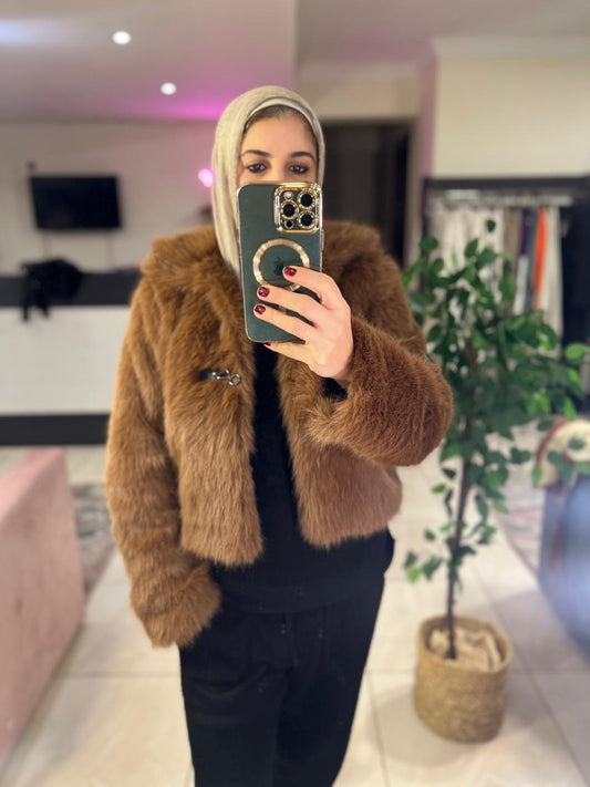 Brown fur jacket