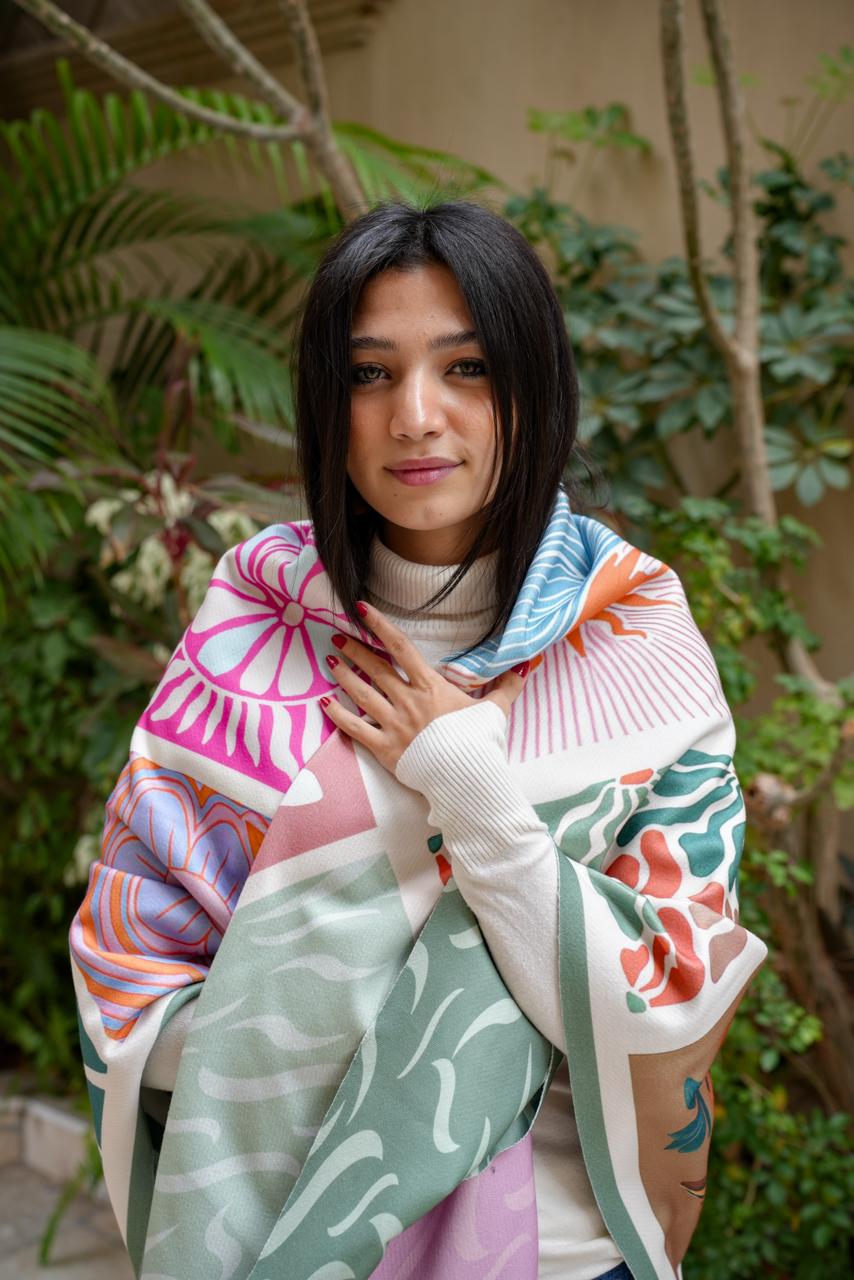 Flora Scarf ( square)