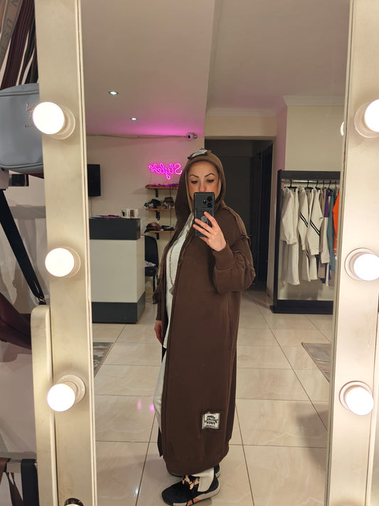 Brown Melton Cardigan