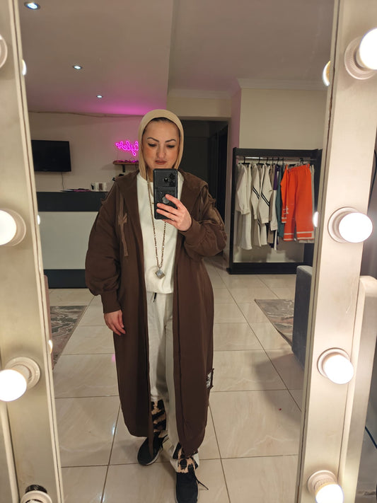 Brown Melton Cardigan