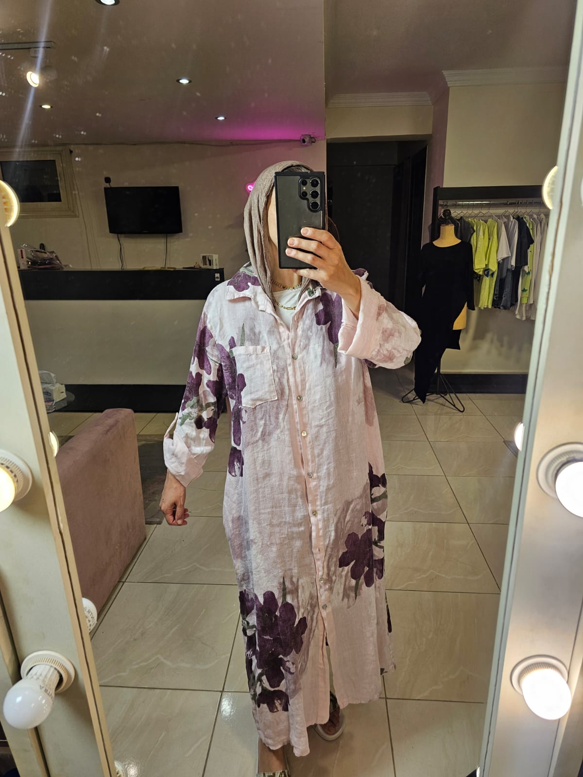 Italian Linen Pink Dress