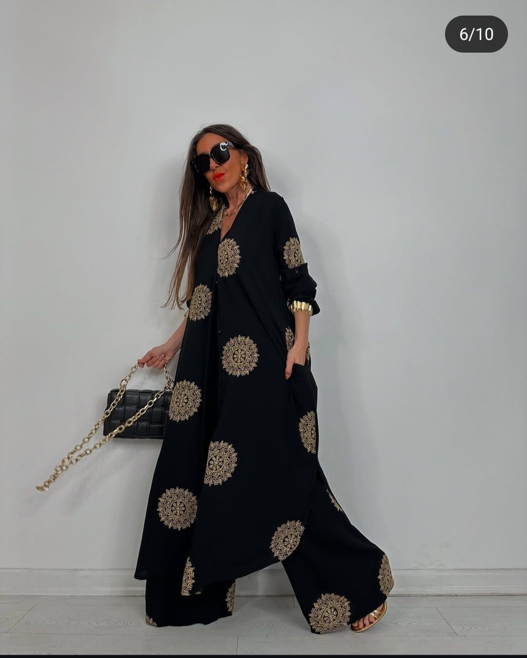 Turkish Long Set Black & Gold