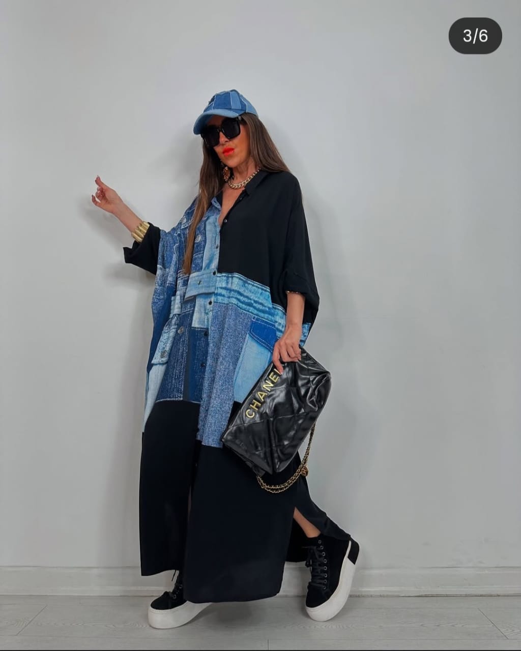 Turkish Dress Black & Blue Jeans