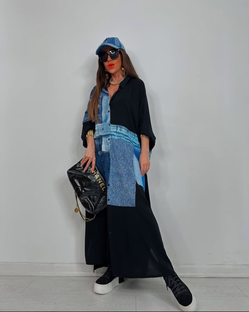 Turkish Dress Black & Blue Jeans