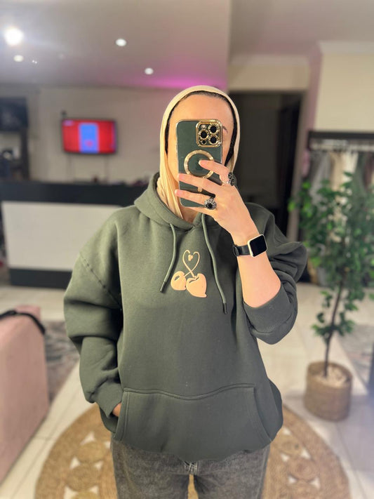 Cherry Melton Sweatshirt