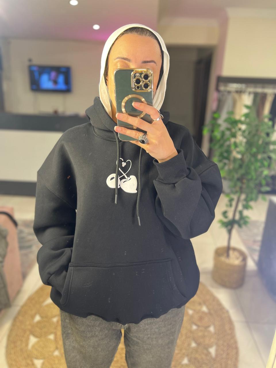 Cherry Melton Sweatshirt