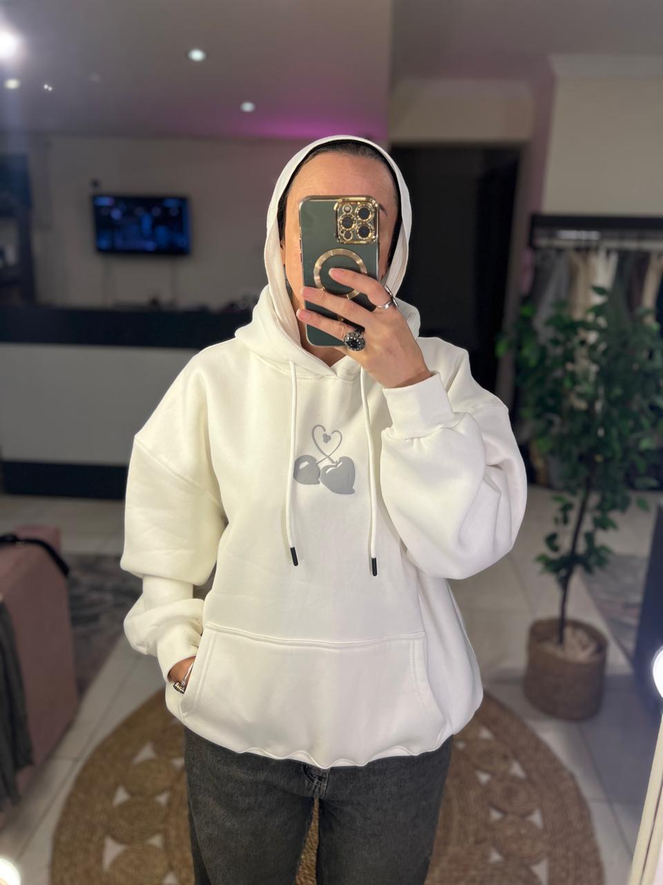 Cherry Melton Sweatshirt