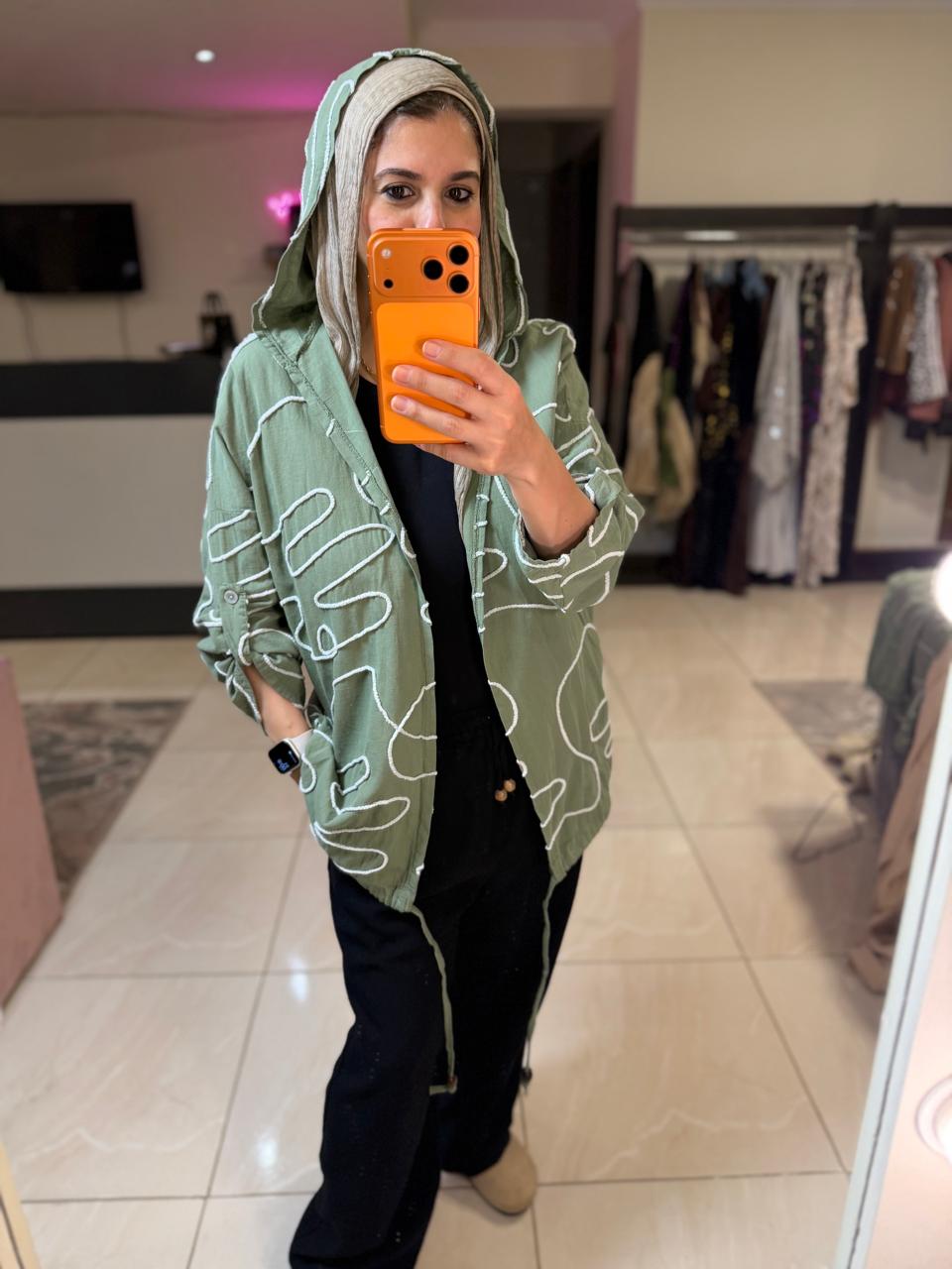 Embroidered linen shirt